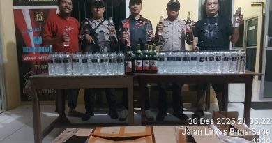 Polsek Rasanae Timur Gencar Razia Miras Jelang Tahun Baru