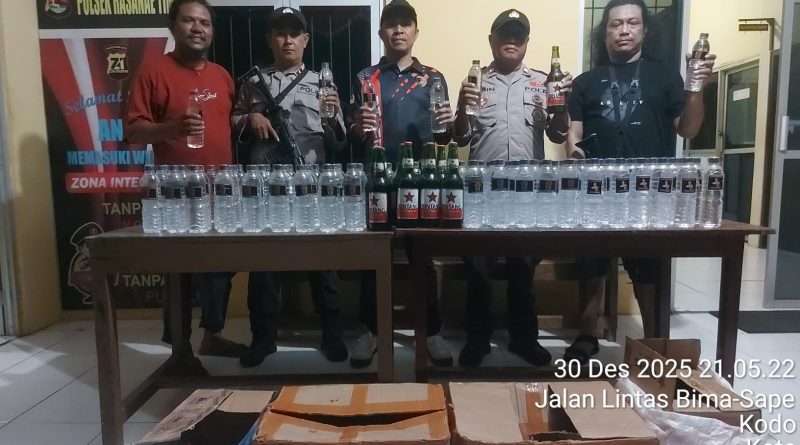 Polsek Rasanae Timur Gencar Razia Miras Jelang Tahun Baru