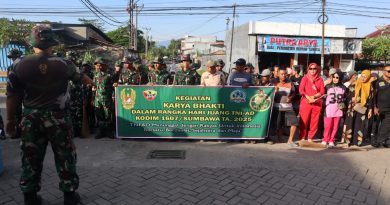 TNI, Polri, dan Masyarakat Uma Sima Bersatu dalam Karya Bakti Hari Juang TNI AD